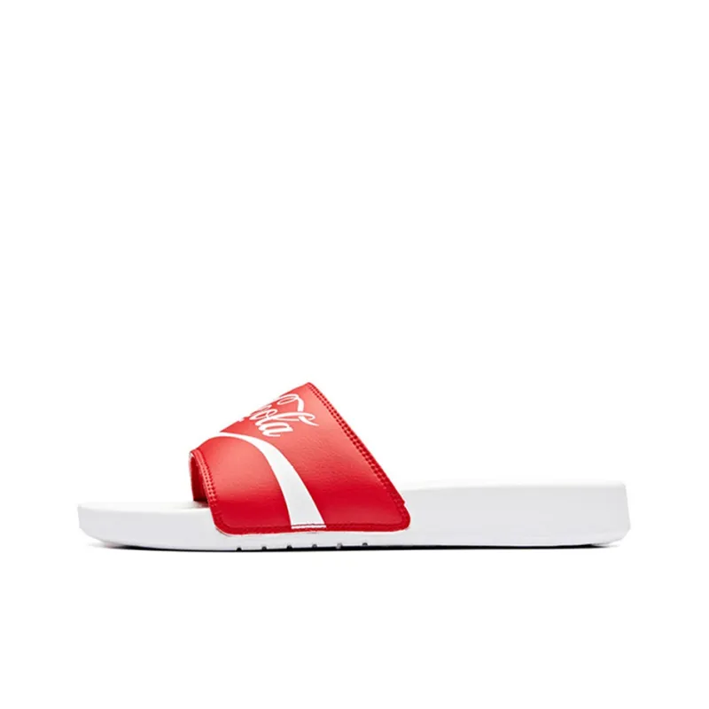 Coca Cola x Anta Slide Slippers Men's Mismatched Left White Right Red-0