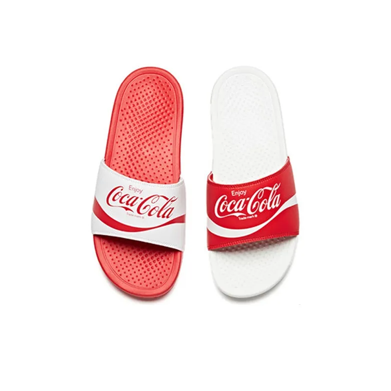Coca Cola x Anta Slide Slippers Men's Mismatched Left White Right Red-3