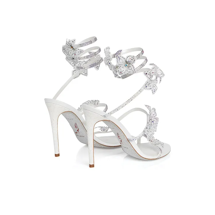 RENE CAOVILLA One Strap Sandals Women's White-3
