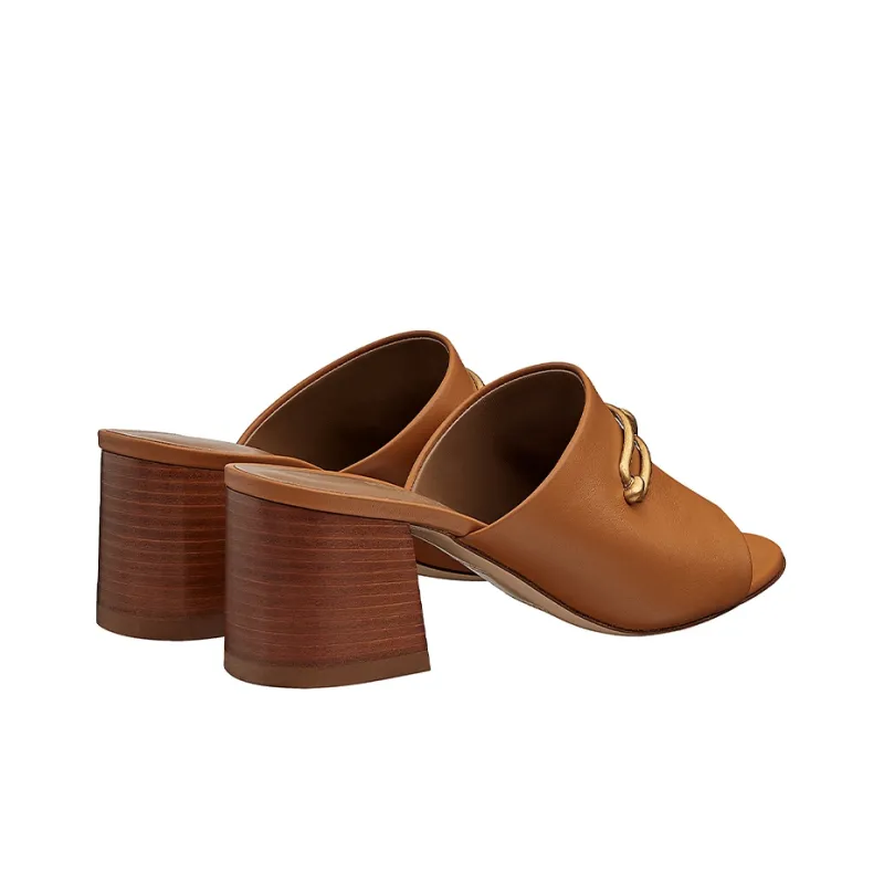 HERMES Camilla Slide Slippers Women's Brown-3