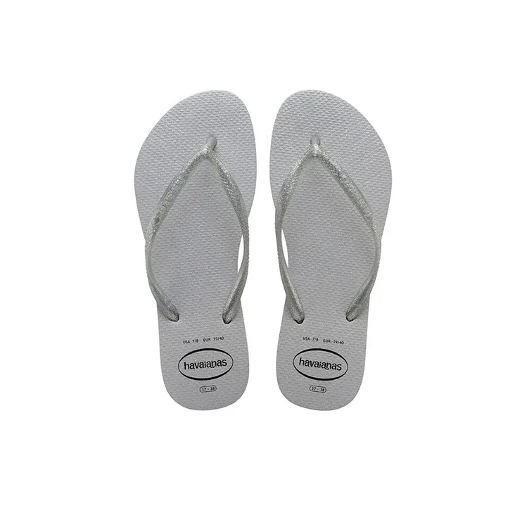 Havaianas Slim Gloss Stylish Sandals Unisex Bean Gray-4