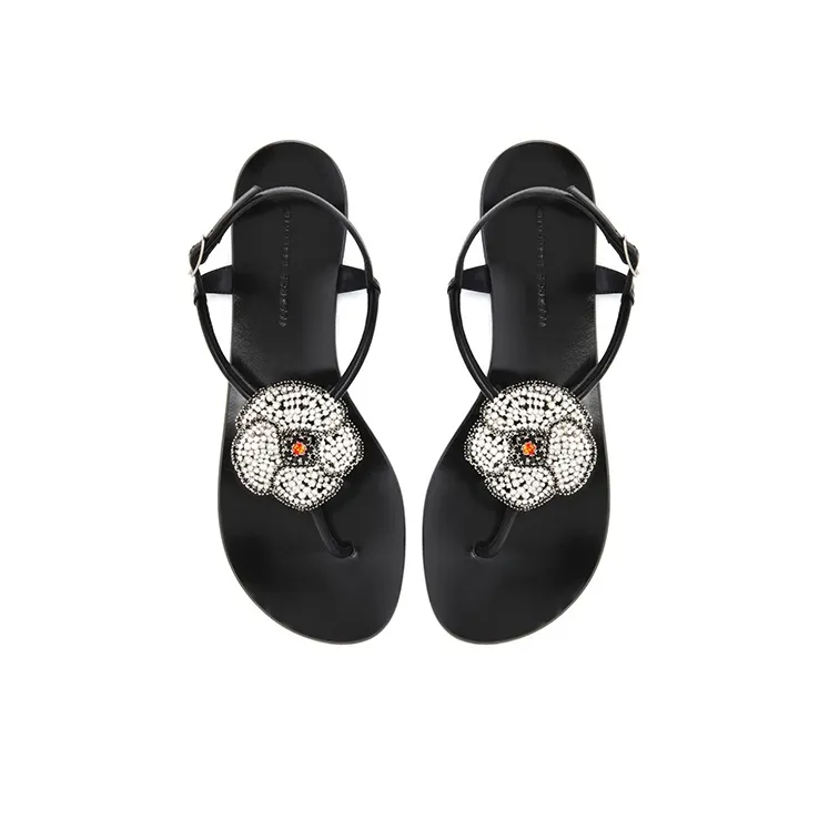 Giuseppe Zanotti/GZ Hollie Flower Strap Sandals Women's Black-3
