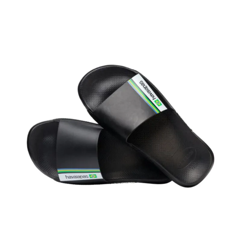 Havaianas Slip Resistant Slide Slippers Unisex Black-2