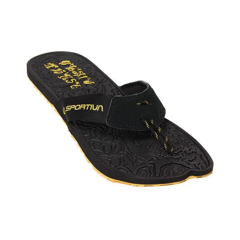LA SPORTIVA Jandal Sports Slippers Unisex Black Yellow-1