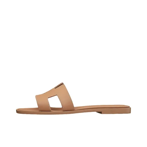 HERMES Oran Slide Slippers Women's Coffee