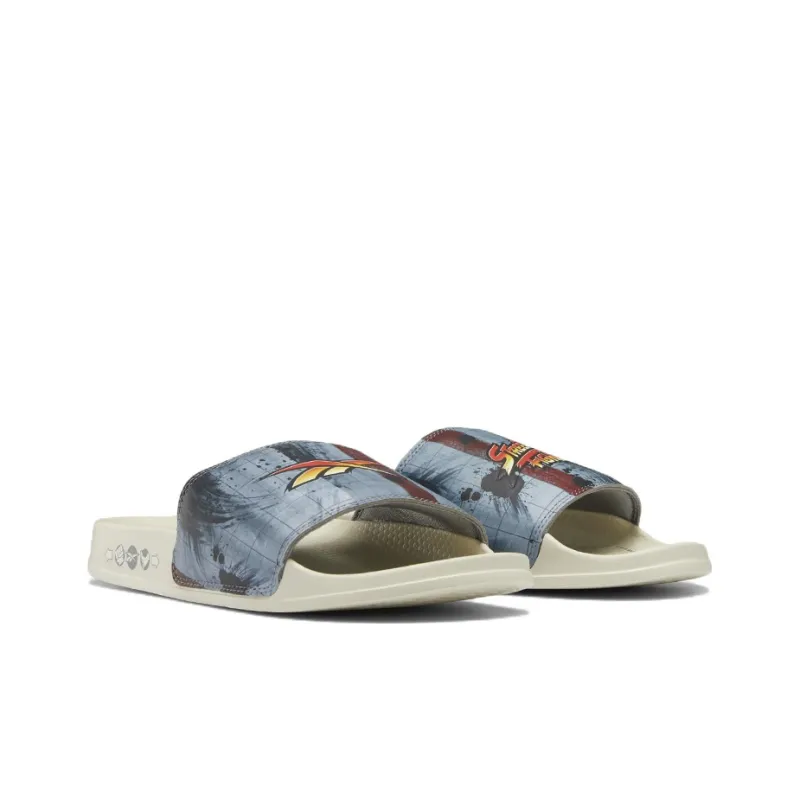 Reebok Street Fighter X Classic Slide 'Train Hard Game Hard Foggy Grey'-2