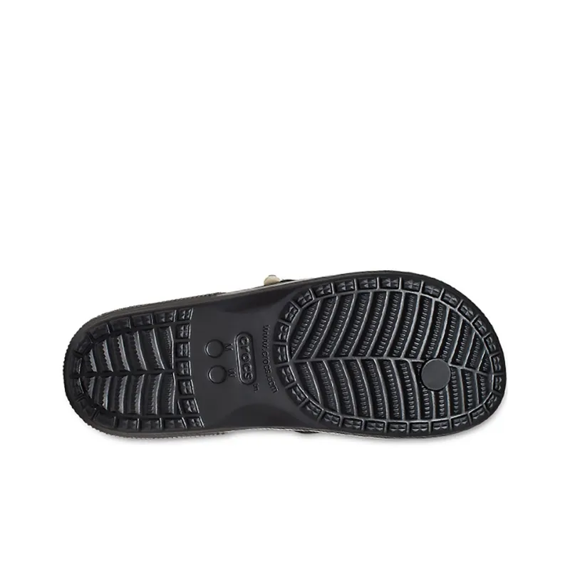 Crocs Classic Animal Flip Flops Unisex Leopard Print 'Black Leopard'-5
