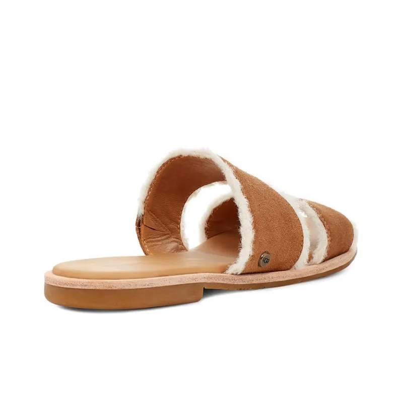 UGG Rubber Sole Slide Slippers Women's Chestnut Brown-4