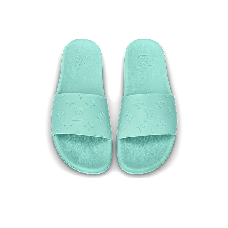 LOUIS VUITTON Waterfront EVA Abrasion-Resistant Slide Slippers Men's Green-2