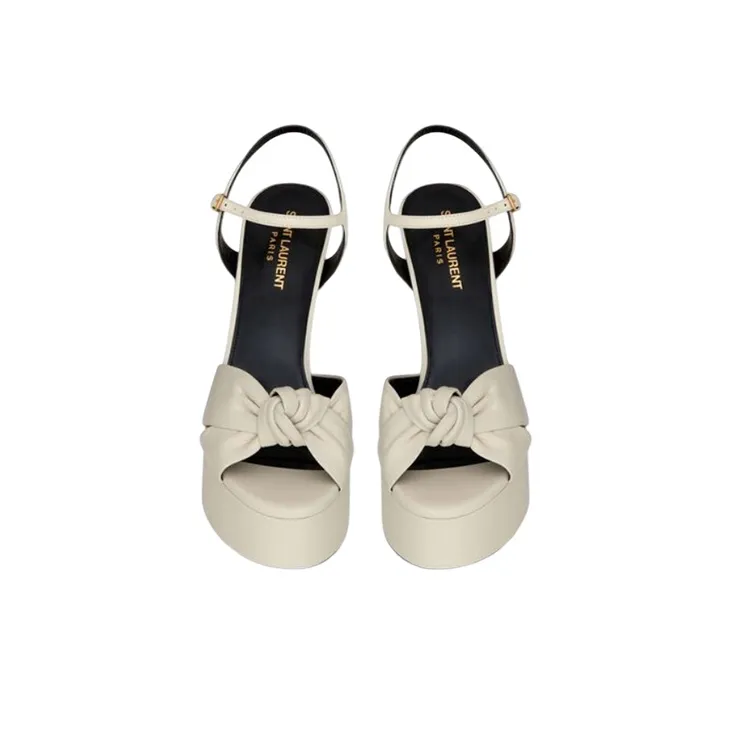 SAINT LAURENT One Strap Sandals 12.5cm Women's White-3