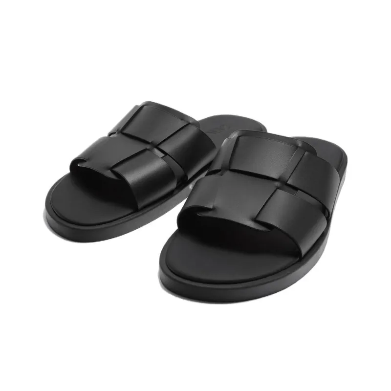 ZARA Slide Slippers Men's Black-1