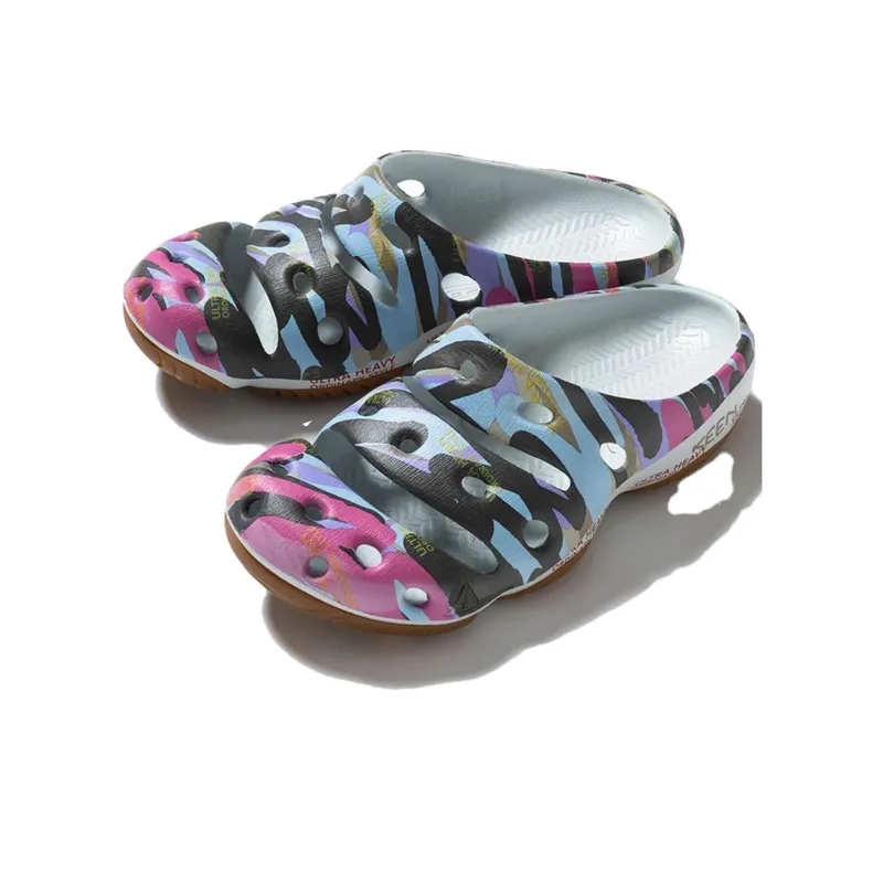 KEEN Yogui Artsfull Slide Slippers Men's Black Stripes/Multicolor-4