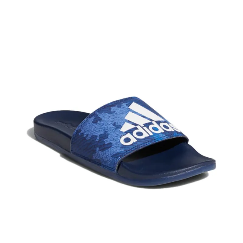 Adidas Adilette Comfort Slides Blue Slipper 'Blue White'-2