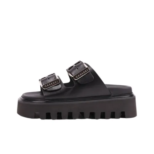 Casadei Buckles Double Strap Slip On Sandals Women's