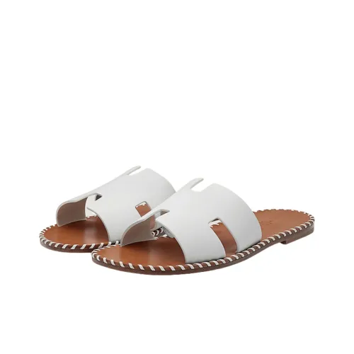 HERMES Slide Slippers Men White