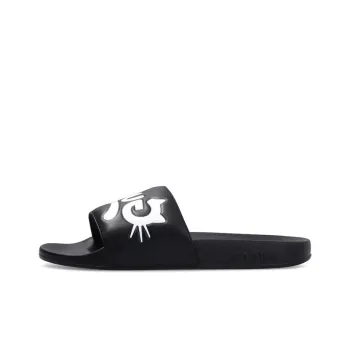 GUCCI Kitty Logo Slides Black Women's