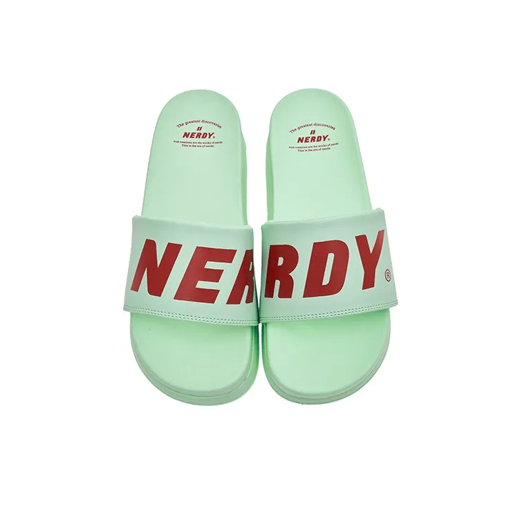 Nerdy Slide Slippers Unisex Mint Green-4