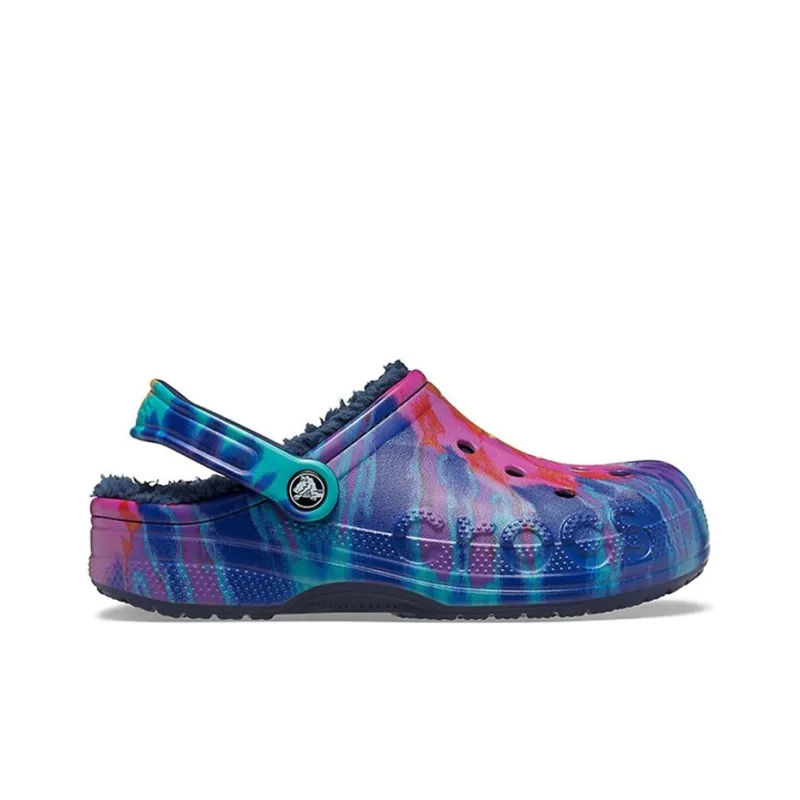 Crocs Classic Clog Tie Dye Printing Shoe Deep Blue Unisex-1