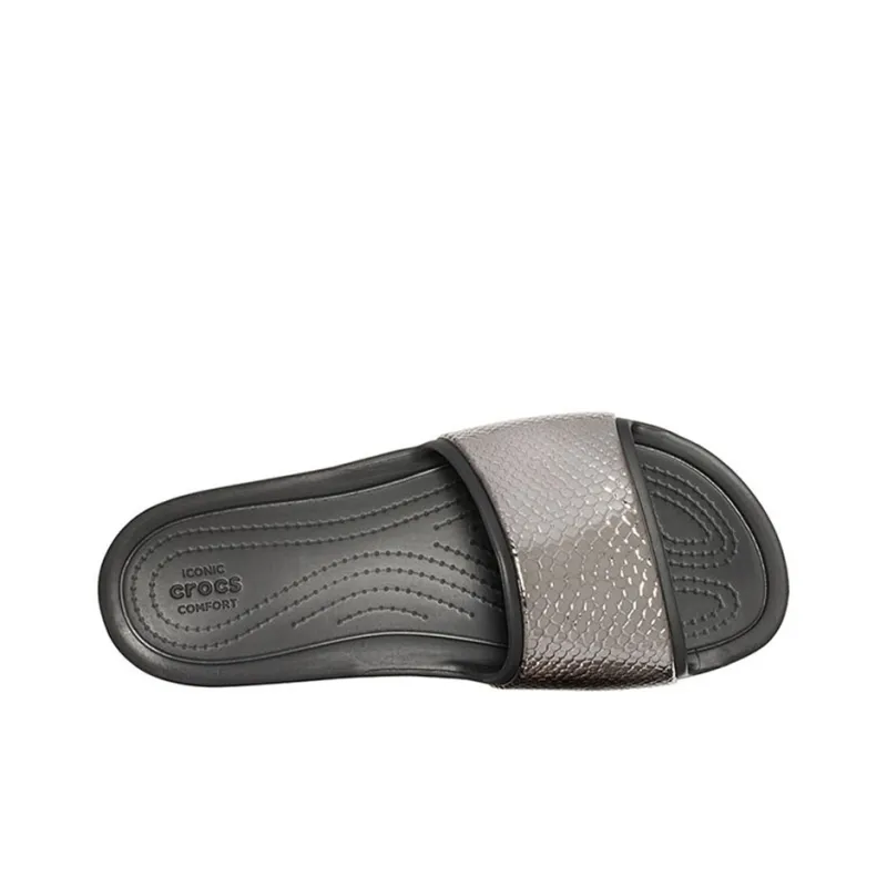 Crocs Sloane Slide Slippers Women's Black-4