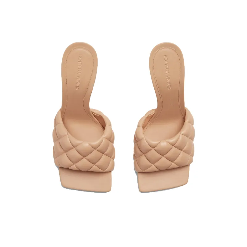 Bottega Veneta Padded Abrasion Resistant Slide Slippers Women's Nude Pink-3