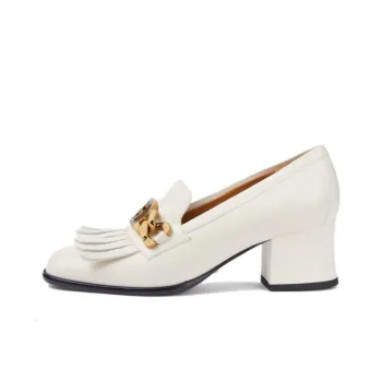 GUCCI Chunky Heel High Heels Women's White