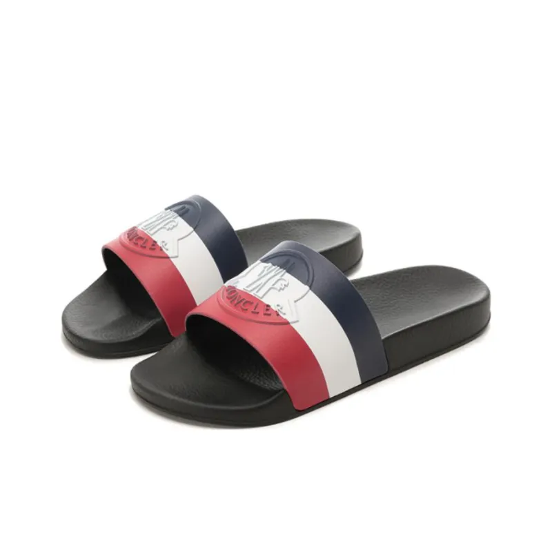 Moncler EVA Rubber Sole Slip Resistant Slide Slippers Men's Black-2