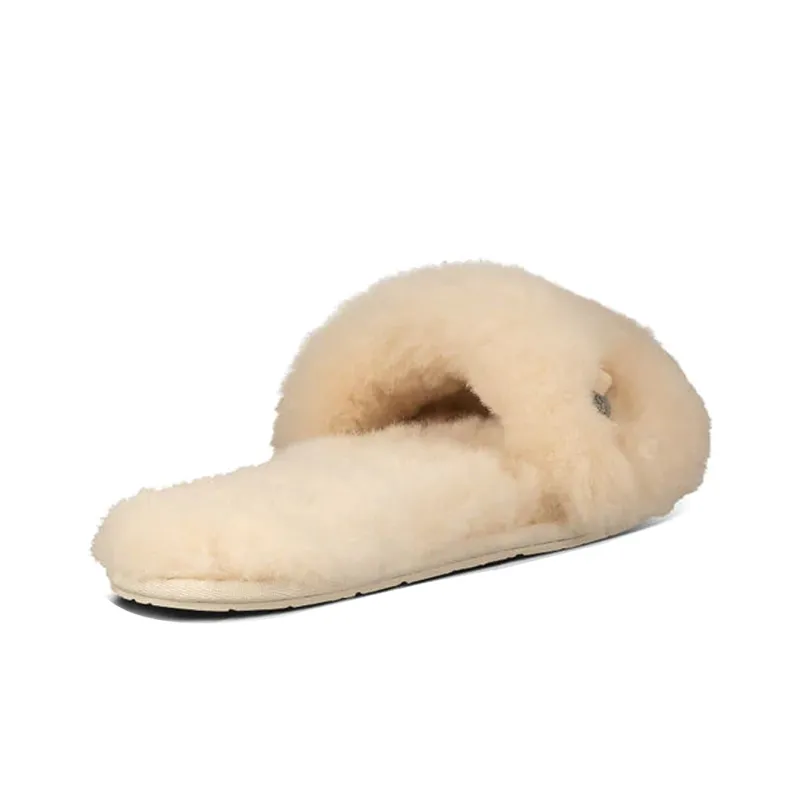 UGG Fluff Slide Stylish Sandals Women's Natural-4