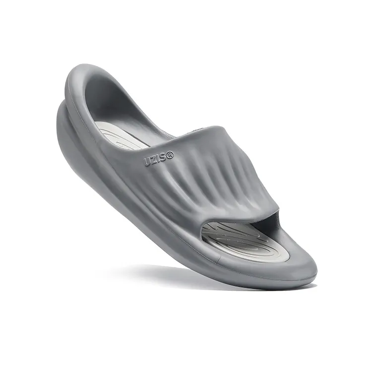 UZIS Quiet Abrasion Resistant Slide Slippers Unisex Lava Gray-1