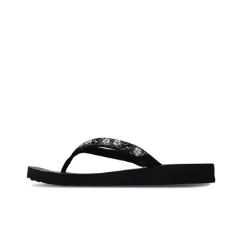 Skechers Meditation Rubber Sole Slip-Resistant Slide Slippers Women's Black
