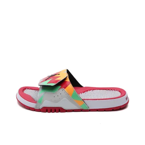 Jordan Hydro 6 Flip-flops Men Gray/Red/Orange/Green