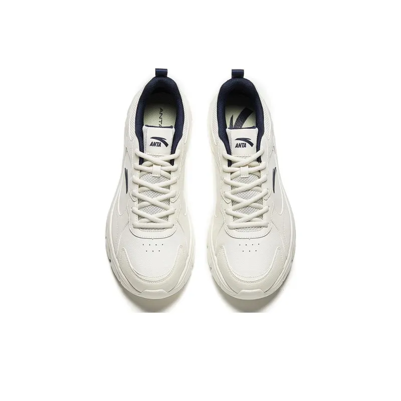 Anta Slip Resistant, Abrasion Resistant, Lightweight Low Top Running Shoes Men's White-2