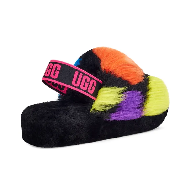 UGG Women's Fluff Yeah Slide 'Party Spots'-3