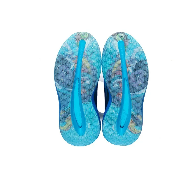 LOL x LiNing Yun You Slay Quiet Slide Slippers Unisex Glossy Finish Blue-4