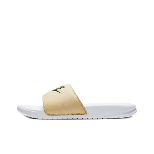 Nike Benassi JDI Slide Slippers Unisex White/Gold