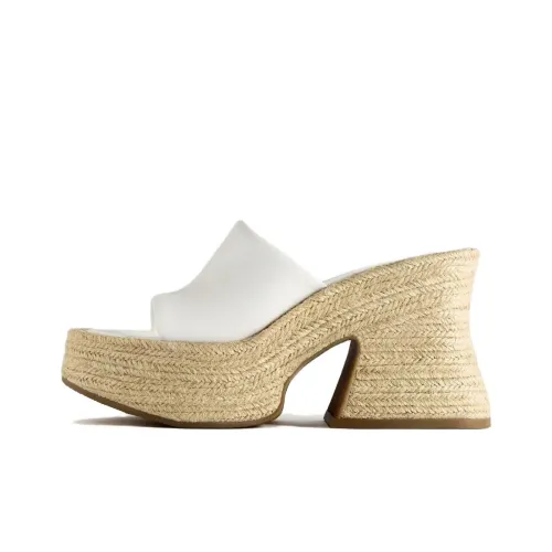 ZARA Slide Slippers Women's White