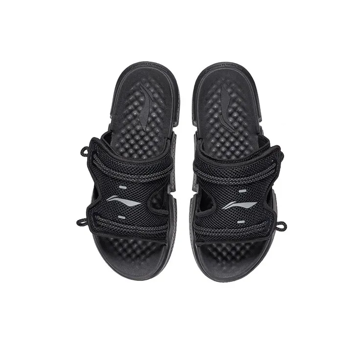 LiNing Slide Slippers Men's Black-3