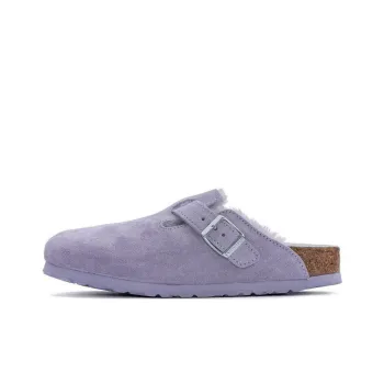 Birkenstock Boston Shearling Suede Purple Fog