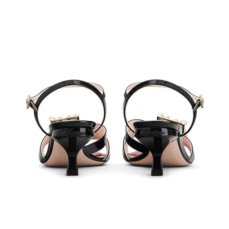 Roger Vivier One Strap Sandals Women's Black-4