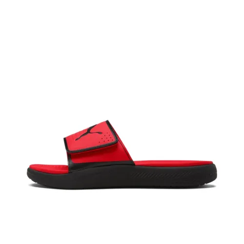 PUMA Softride Series Slide Slippers Men Black/Red