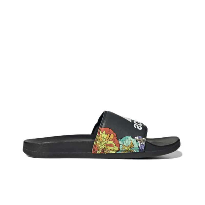 Adidas Adilette Comfort Slide 'Black Floral' Women's-1