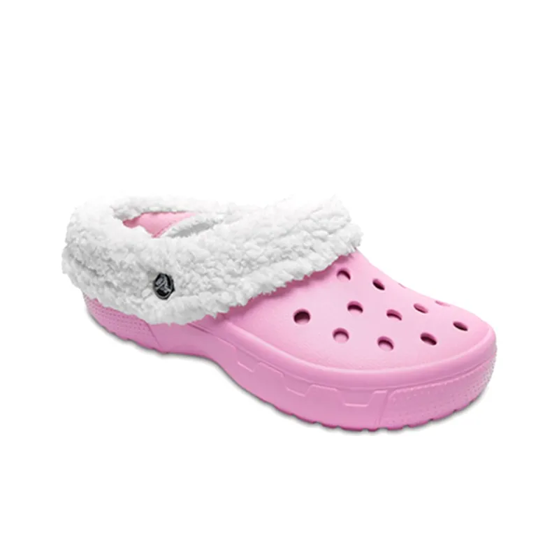 Crocs Mommoth Evo Clog Lightweight Wear resistant Stay Warm Sports Slippers Pink-3
