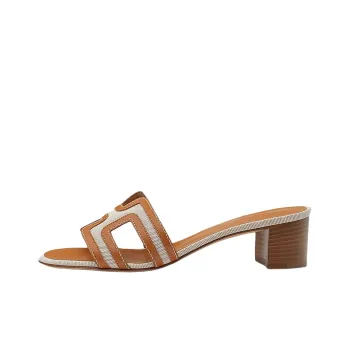 HERMES Oasis Slide Slippers Women's Brown