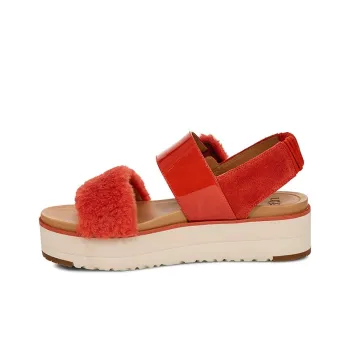 UGG Le Fluff Sports Sandals Women's Rock Red