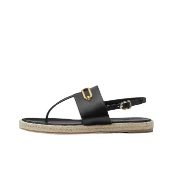 HERMES Strap Sandals Women's Black