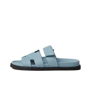 HERMES Chypre Slide Slippers Men's Cerulean