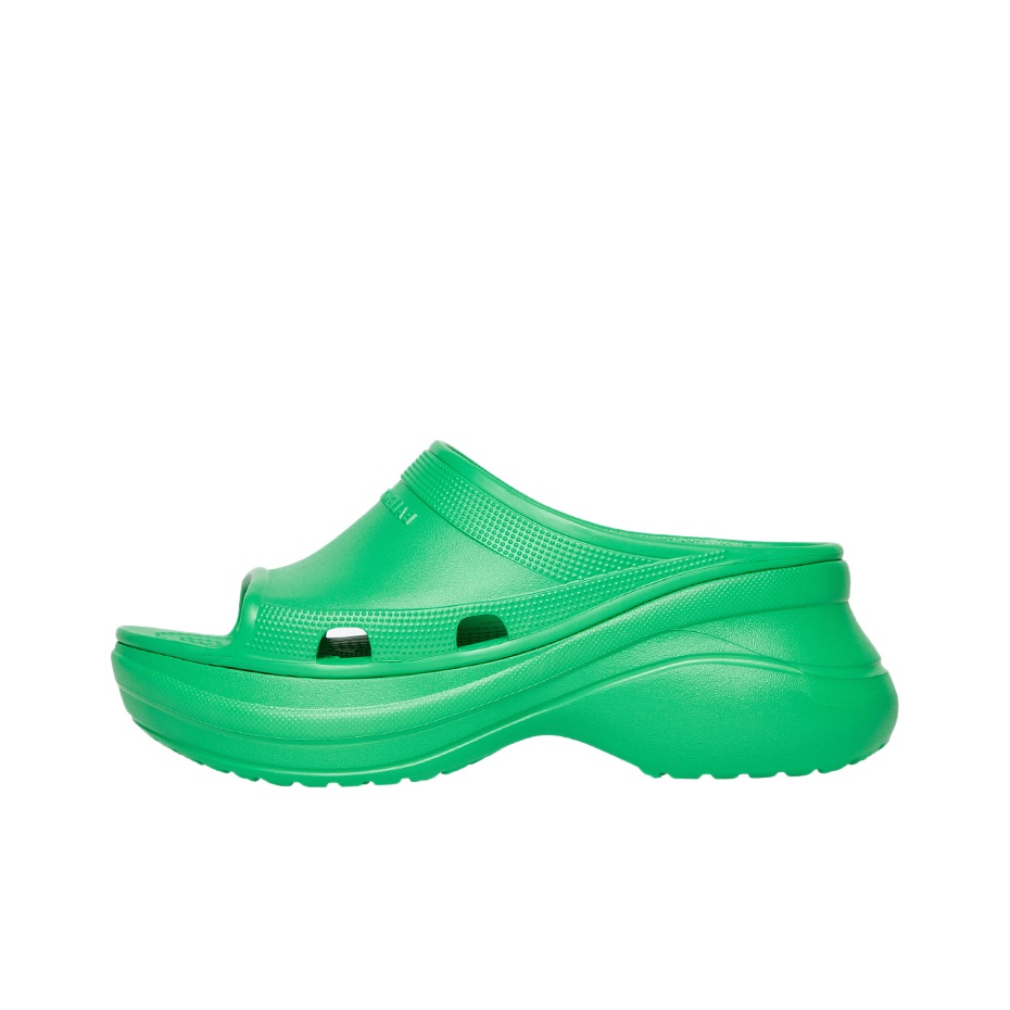 Balenciaga X Crocs Pool Slide Sandals Green Women's US W 10 - POIZON