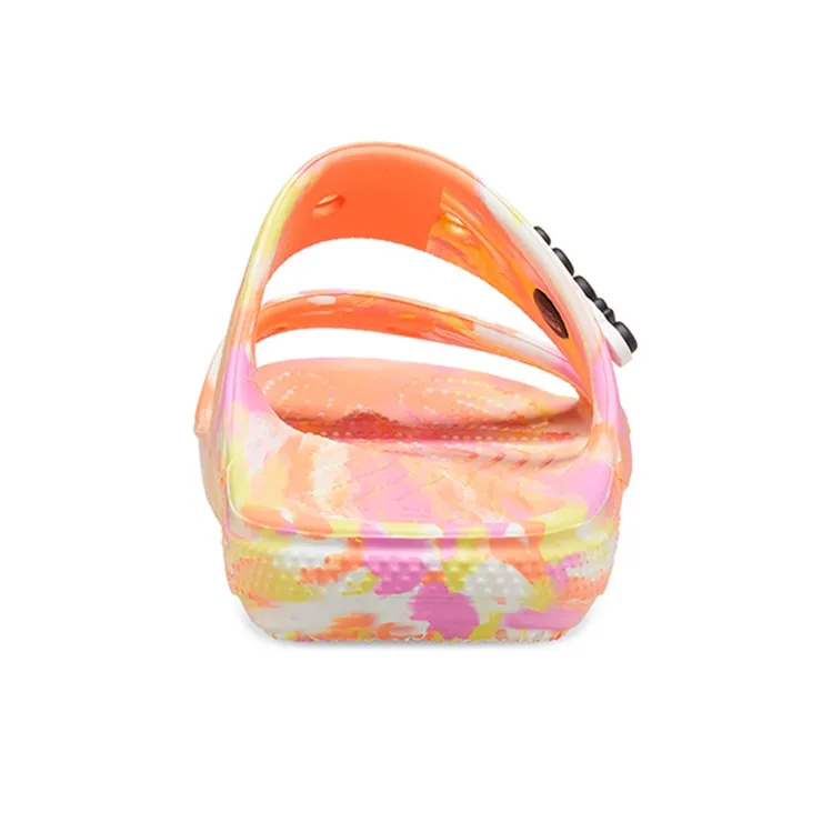 Crocs Classic Clog Marble Beach Unisex Red Multi Color Slippers 'Red'-4