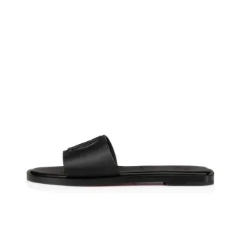 Christian Louboutin Logo Embossed Slip On Sandals Women's