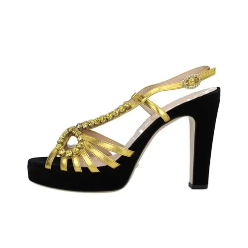 GUCCI Strap Sandals Women's Gold