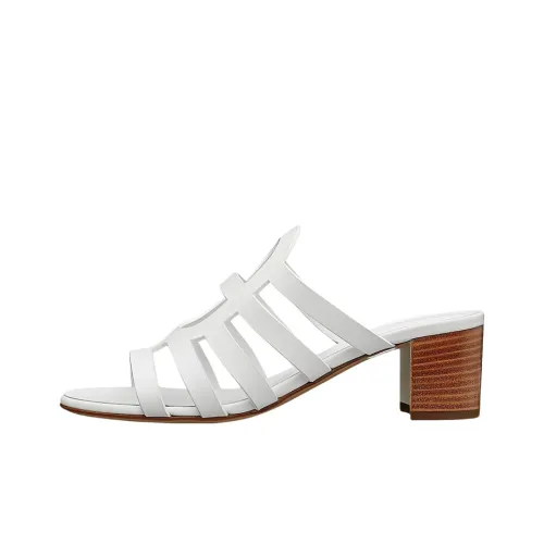 HERMES Slide Slippers Women's White